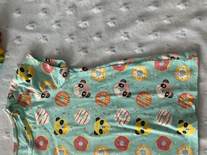 teeshirt manches courtes turquoise à motifs multicolore 12/24 mois lupilu - photo numéro 5