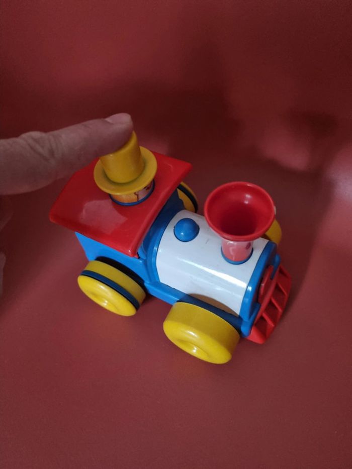 ancien jouet chicco locomotive avec métal et chapeau fonctionnelle - photo numéro 7