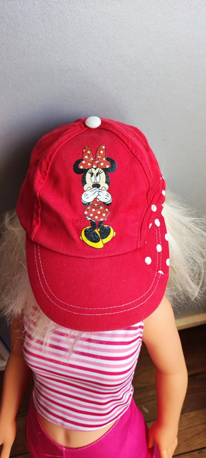 Casquette rouge à pois blanc Minnie