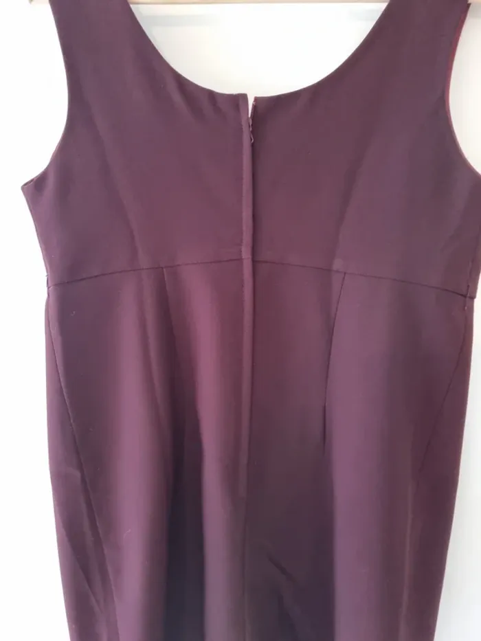 Robe droite bordeaux vintage - photo numéro 3