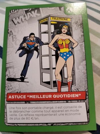 Carte Héros DC Auchan 2022 n° 63/90 Astuce Meilleur Quotidien