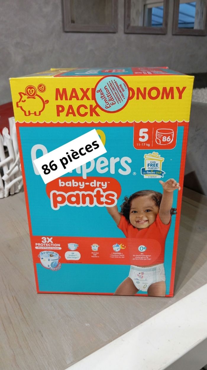 Pack maxi Pampers taille 5