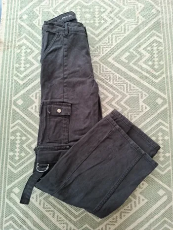 Jeans évasé cargo jennyfer T36
