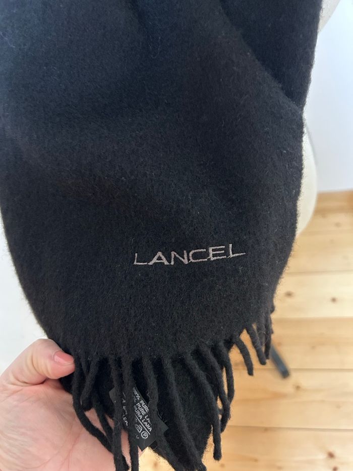 Écharpe noire en laine Lancel - photo numéro 2