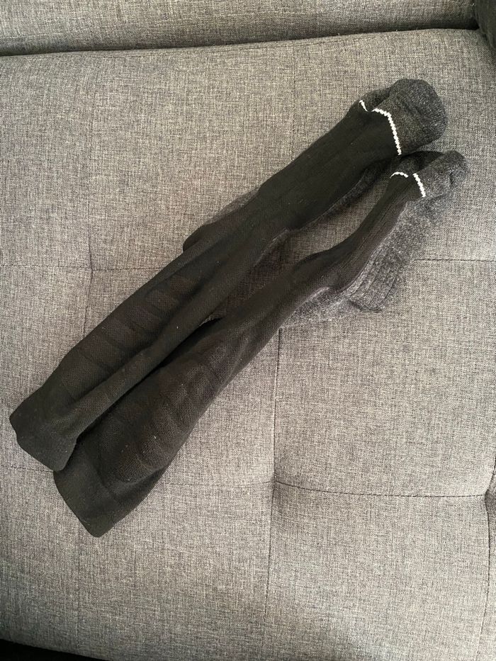 Chaussettes de ski et snowboard adulte, 100 PLUS noir et gris - photo numéro 2