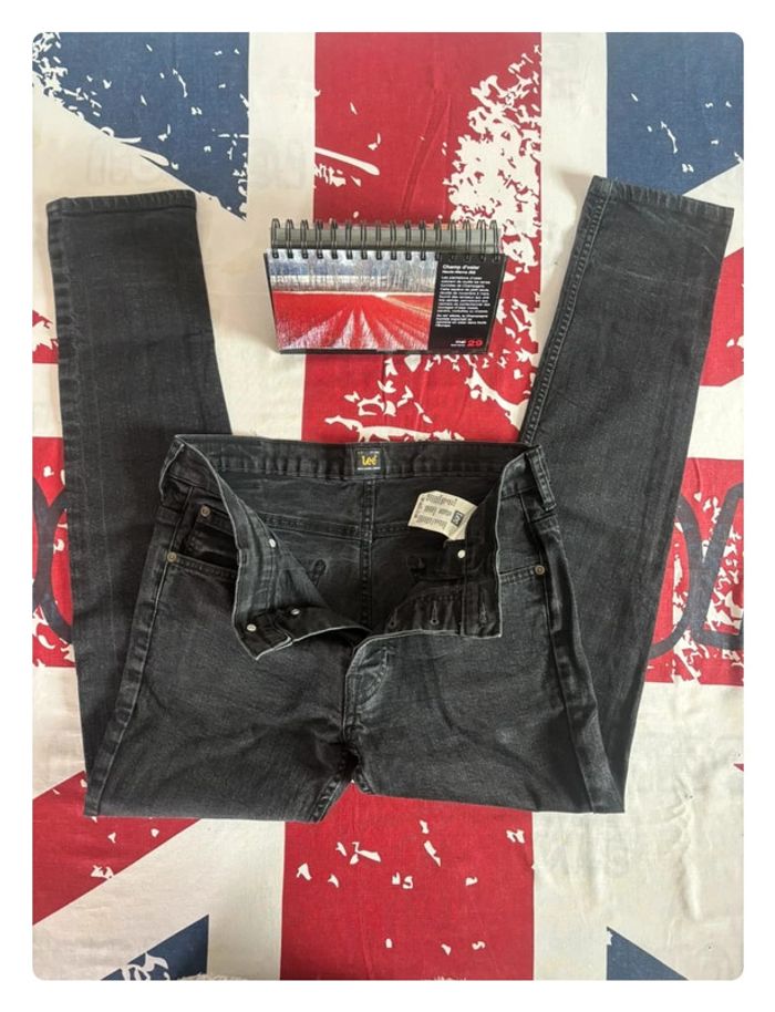 Jeans Lee noir chiné taille 38 slim - photo numéro 4