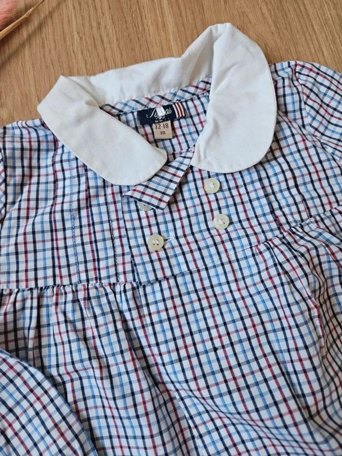 Chemise manches longues col claudine tizzas 12 mois - photo numéro 2