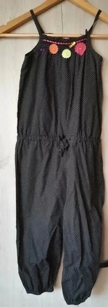 Combinaison pantalon orchestra noire à pois blanc 6 ans neuve jamais portée