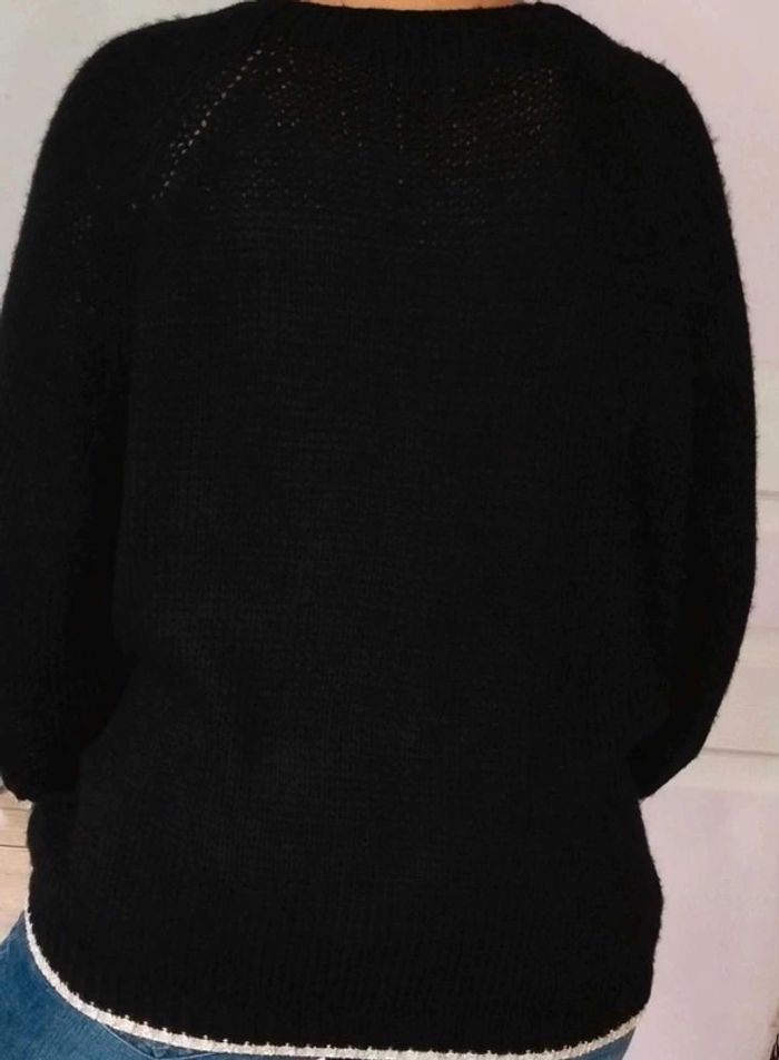 Pull Noir Doré - S/M oversize - Excellent état - photo numéro 3