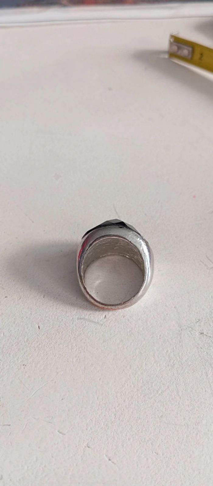 Bague en onyx noir facettes - photo numéro 7