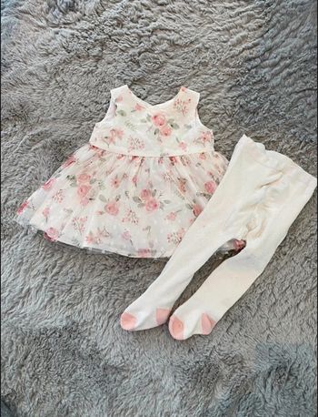 Ensemble robe + collant 0/3 mois