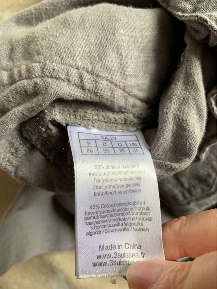 Pantalon gris lin 3 suisses 24 mois😺 - photo numéro 5