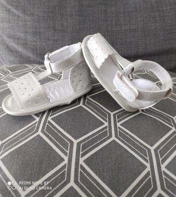 Sandales souples d’été argenté Orchestra pointure 18