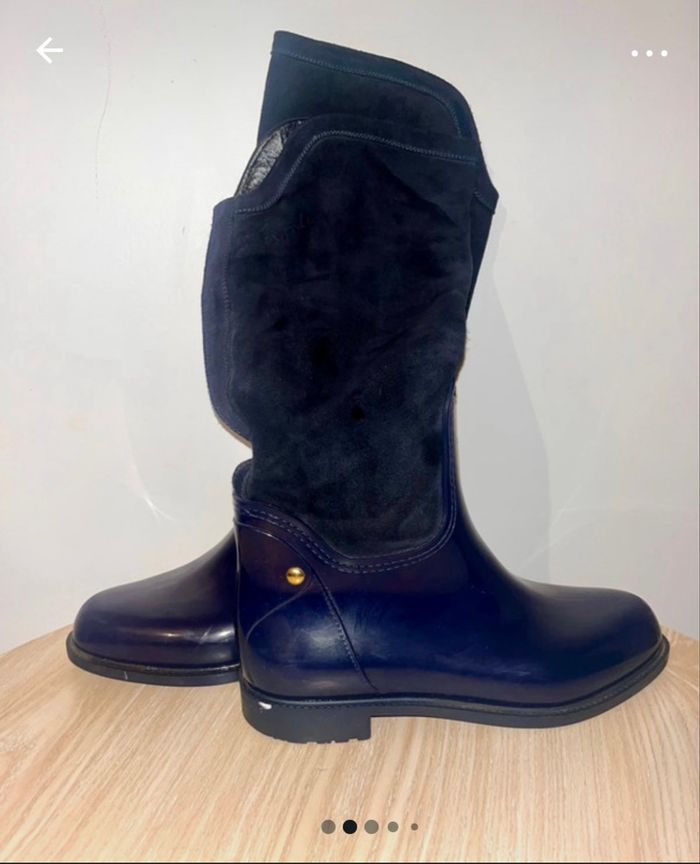 Bottes imperméables Tom Joule bleu marine et revers Suédine – Pointure 40 - photo numéro 2