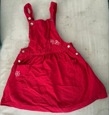 Robe salopette rouge 6ans