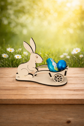 Petit lapin avec brouette