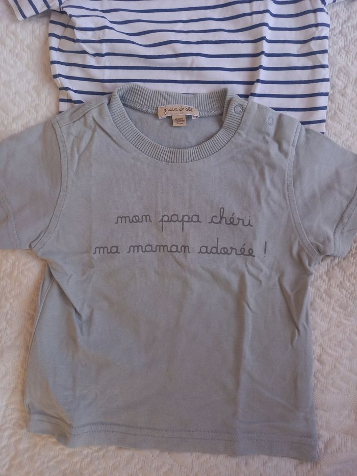 Lot de 3 t-shirts 12 mois garçon - photo numéro 2