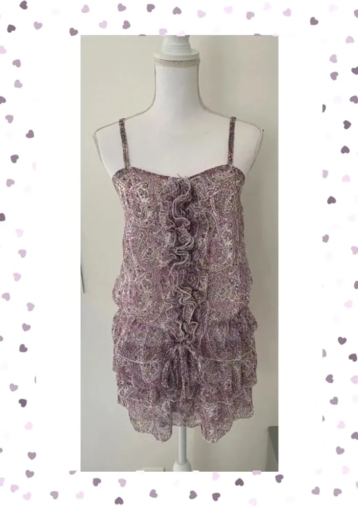 Morgan Jolie Robe Violette Estivale Taille 36/S
