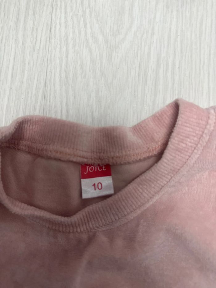 Sweat en velours, rose, pâle, Joyce, 10 ans - photo numéro 3
