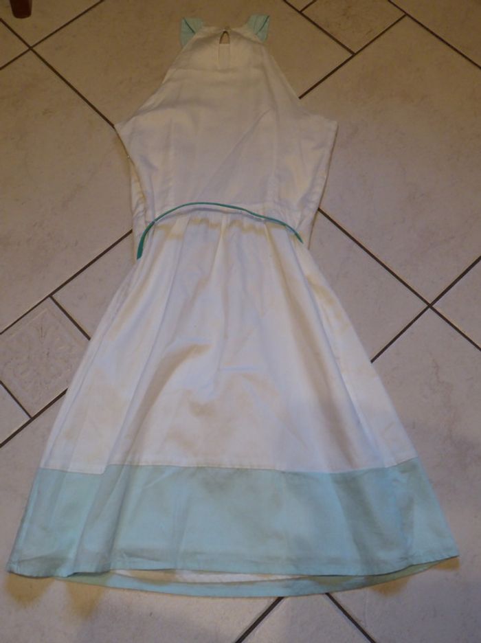 Robe crème et verte Promod, taille S - photo numéro 2