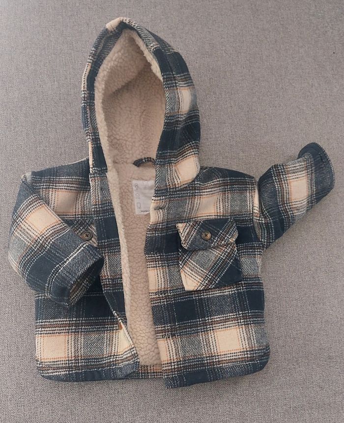 Manteau Vertbaudet Bébé 12 mois à carreaux