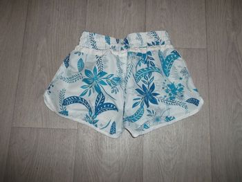 Short LS TEXTILE blanc et turquoise baignade taille 38 TBE