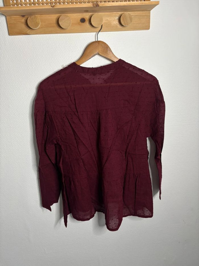 Blouse Monoprix bordeau - photo numéro 3