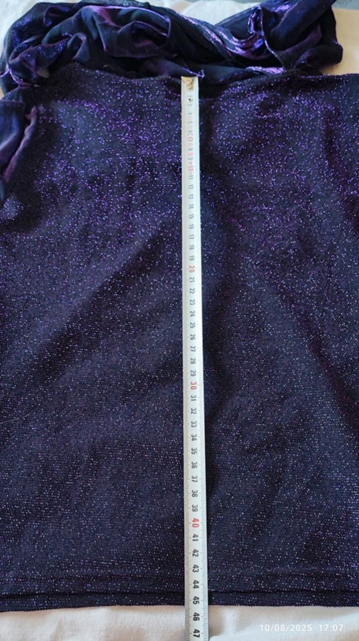 Haut à paillettes violette T 36 - photo numéro 4