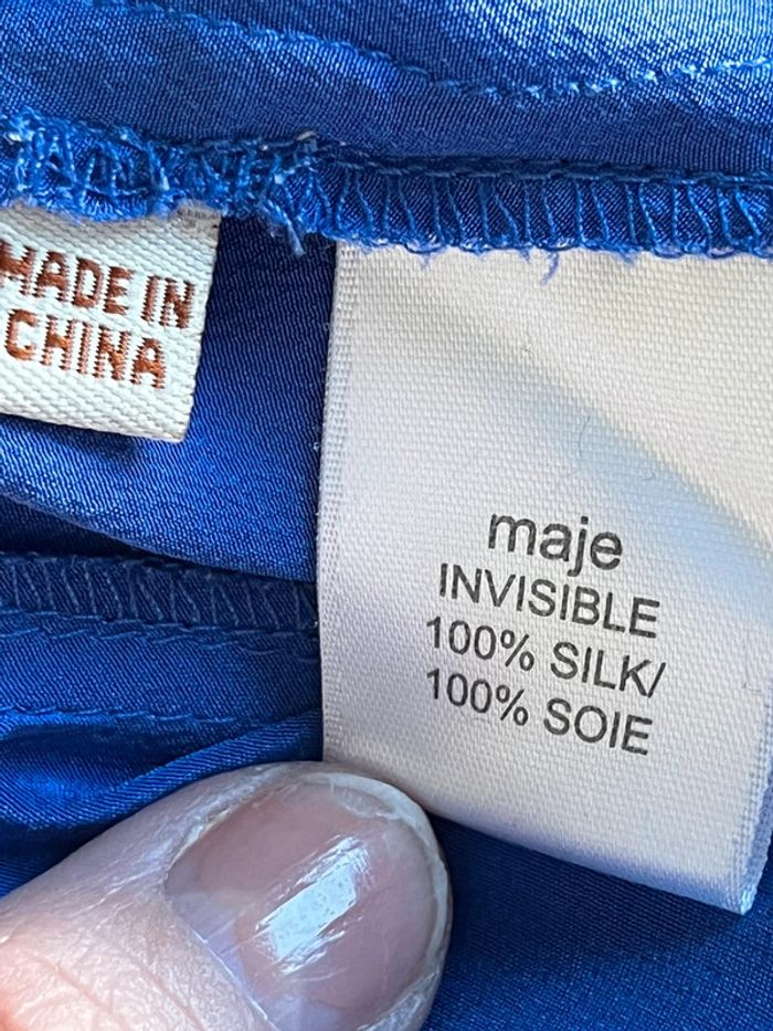 Top débardeur en soie bleu Maje S - photo numéro 5