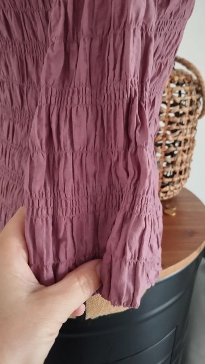 Chemise style froissée vieux rose taille 40 - photo numéro 8