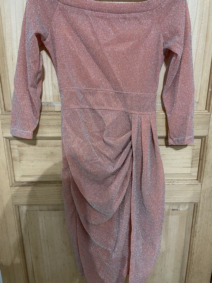 Robe de fête scintillante manches 3/4 - photo numéro 3