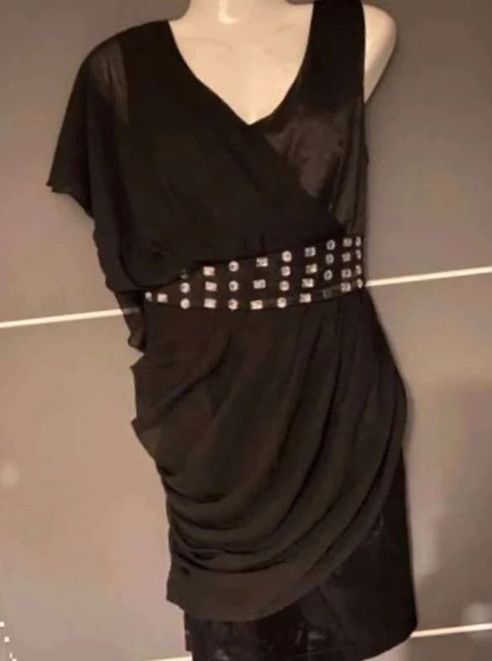 Robe de cocktail fêtes habillée soirée femme marque Pussycat London neuve XL 42 14 noir