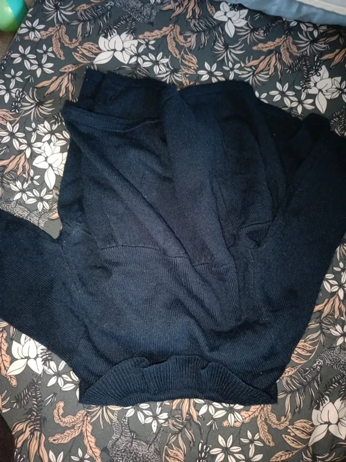 Gilet bleu marine La Redoute avec petit col 18mois - photo numéro 4