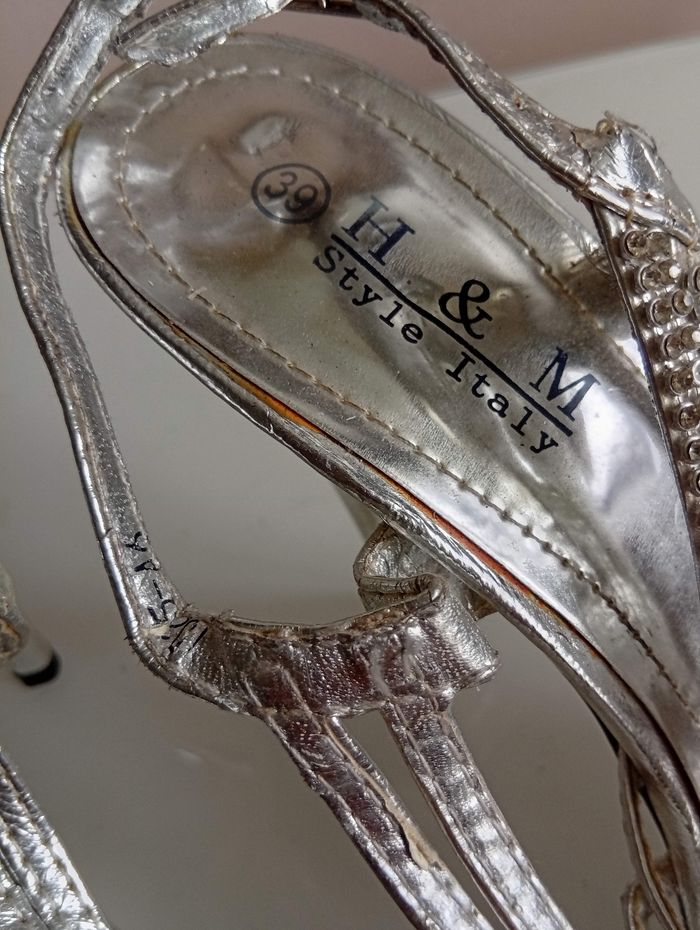 sandales talon aiguille chromé chaussures - photo numéro 4