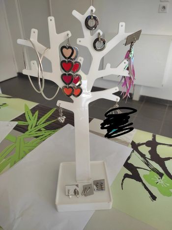 Différentes boucles d'oreilles