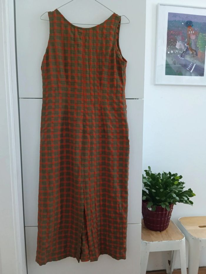 Robe vintage longue handmade fendue à l'arrière. - photo numéro 4
