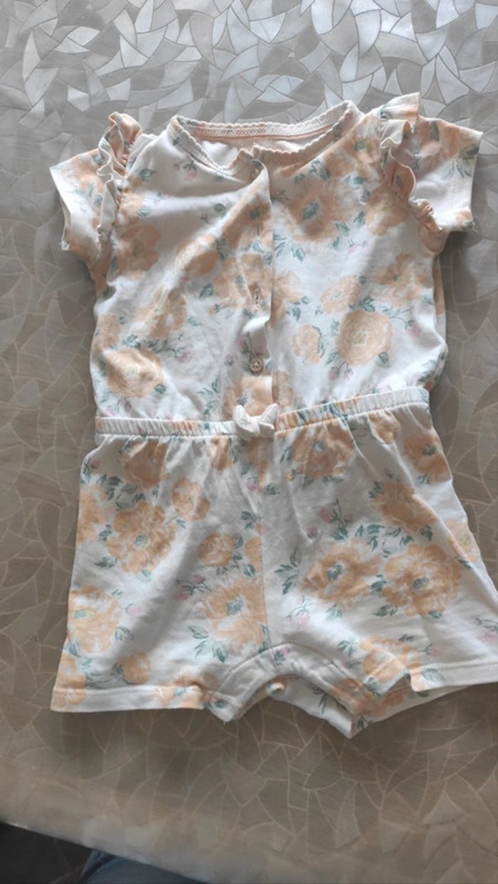 Combi short bébé fille 6 mois