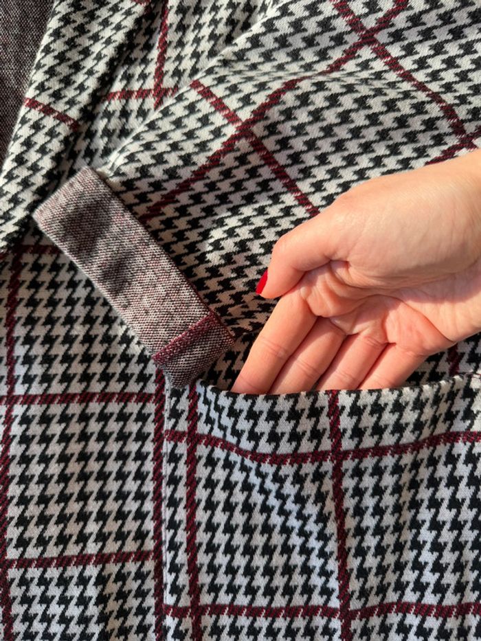 Veste blazer pied de poule / Taille L - photo numéro 3