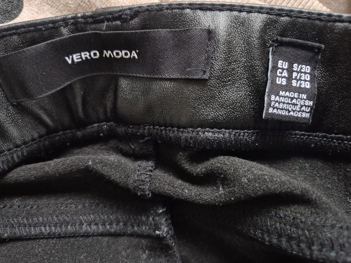 pantalon similicuir vero moda taille S - photo numéro 3