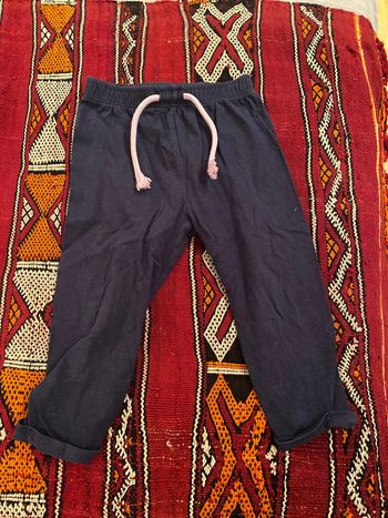 Pantalon 12 mois mixte,  jegging 100 %coton marine fin