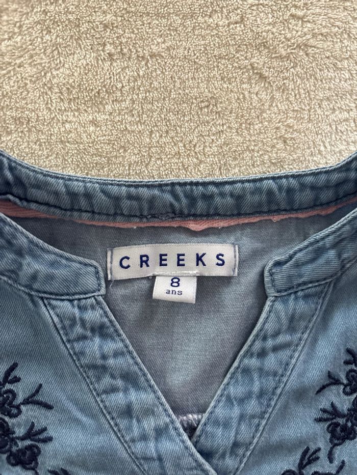 Robe style jeans ceinture 8 ans manches longues - photo numéro 3
