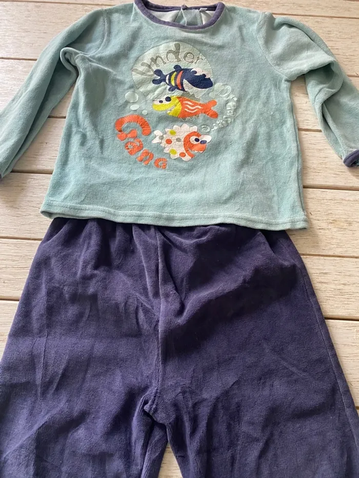 Lot pyjamas deux pièces velours 3 ans - photo numéro 9
