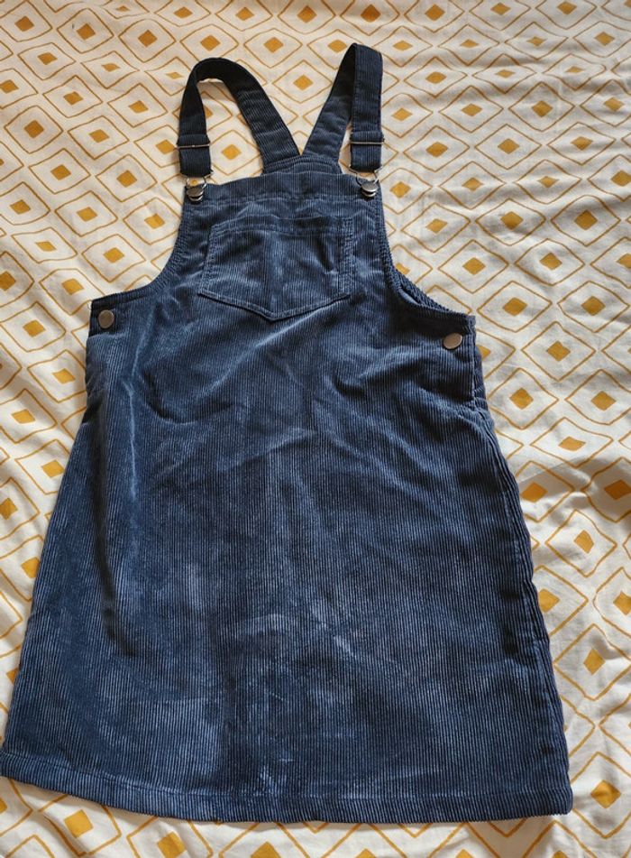 Robe velours bleu marine