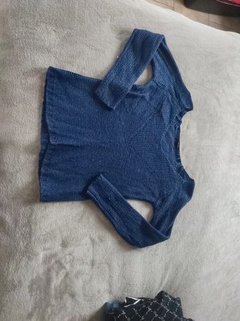 Joli pull bleu pailleté