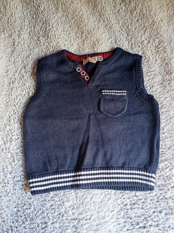 Pull sans manches bébé garçon grain de blé taille 6 mois