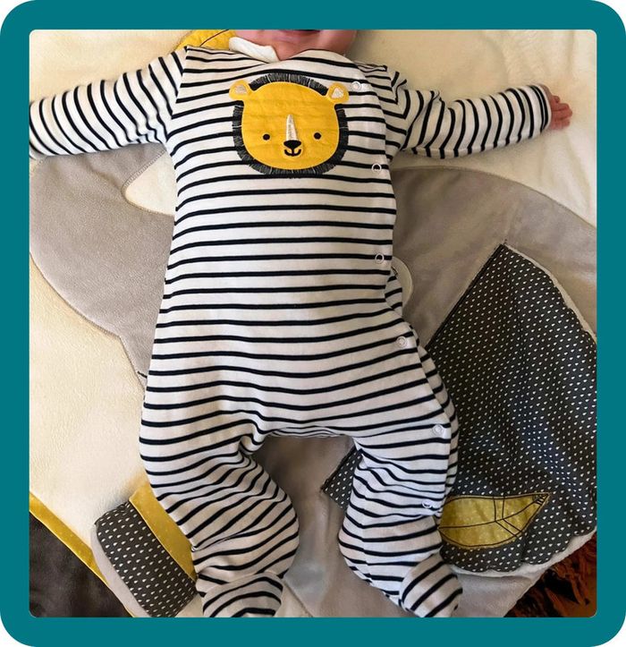 Pyjama rayé lion 6 mois - Carrement Beau - photo numéro 3