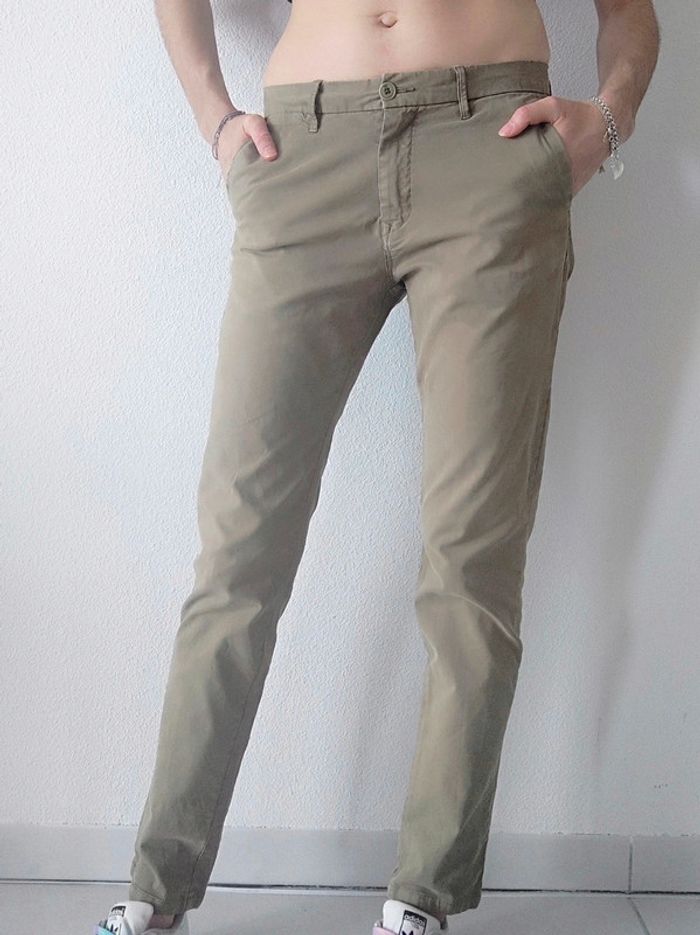 Pantalon chino kaki regular fit Stuart / Scotch & Soda - 38/M - photo numéro 2