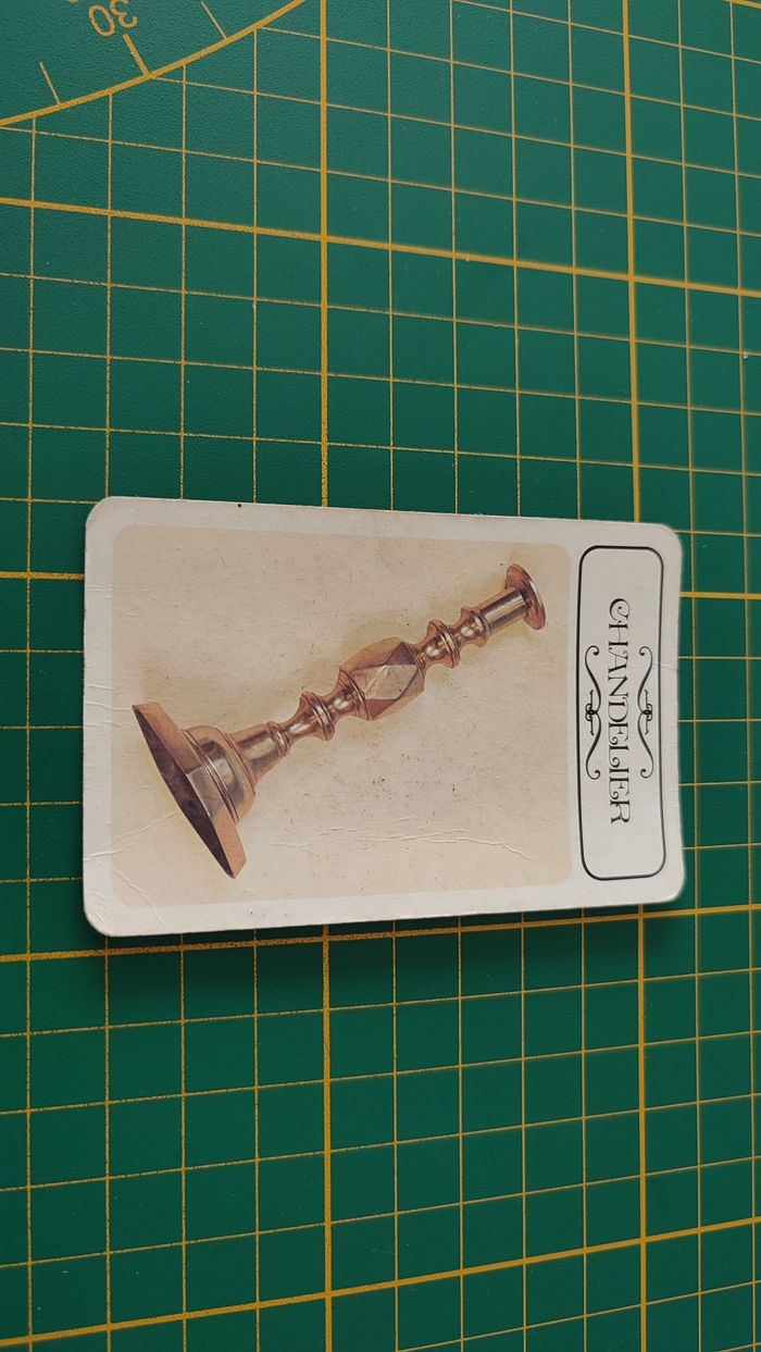 Carte chandelier en l'état Cluedo miro-meccano pièce détachée jeu de société #E26