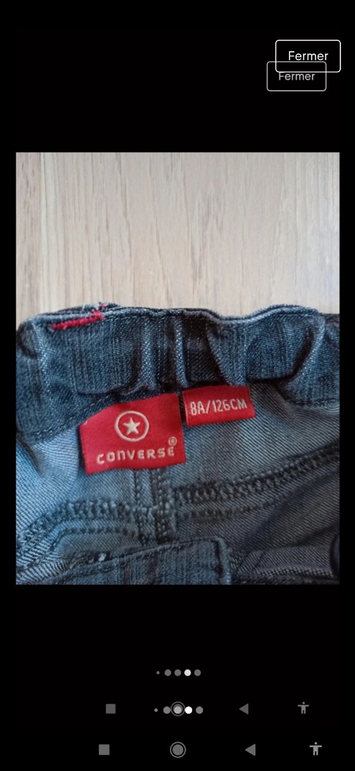 short gris foncé Converse 8 ans débardeur rose sergent major 6 ans - photo numéro 7