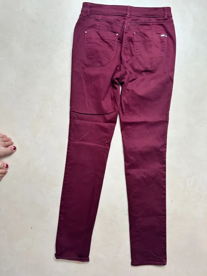 Pantalon bordeau femme taille 40 breal - photo numéro 3